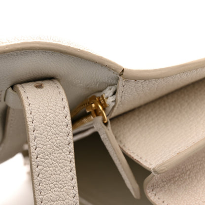Celine Goatskin Medium Classic Box Flap Bag White 12 of 13