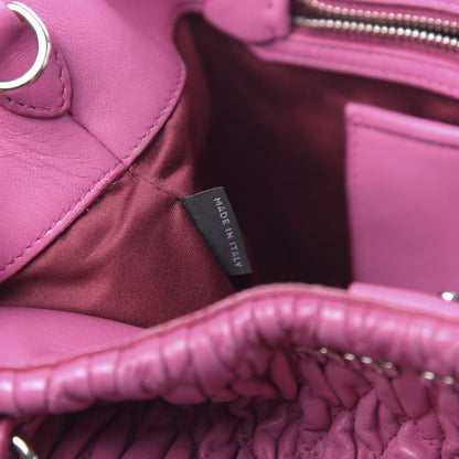 Miu Miu Nappa Matelasse Swarovski Crystal Tote Fuxia 7 of 10