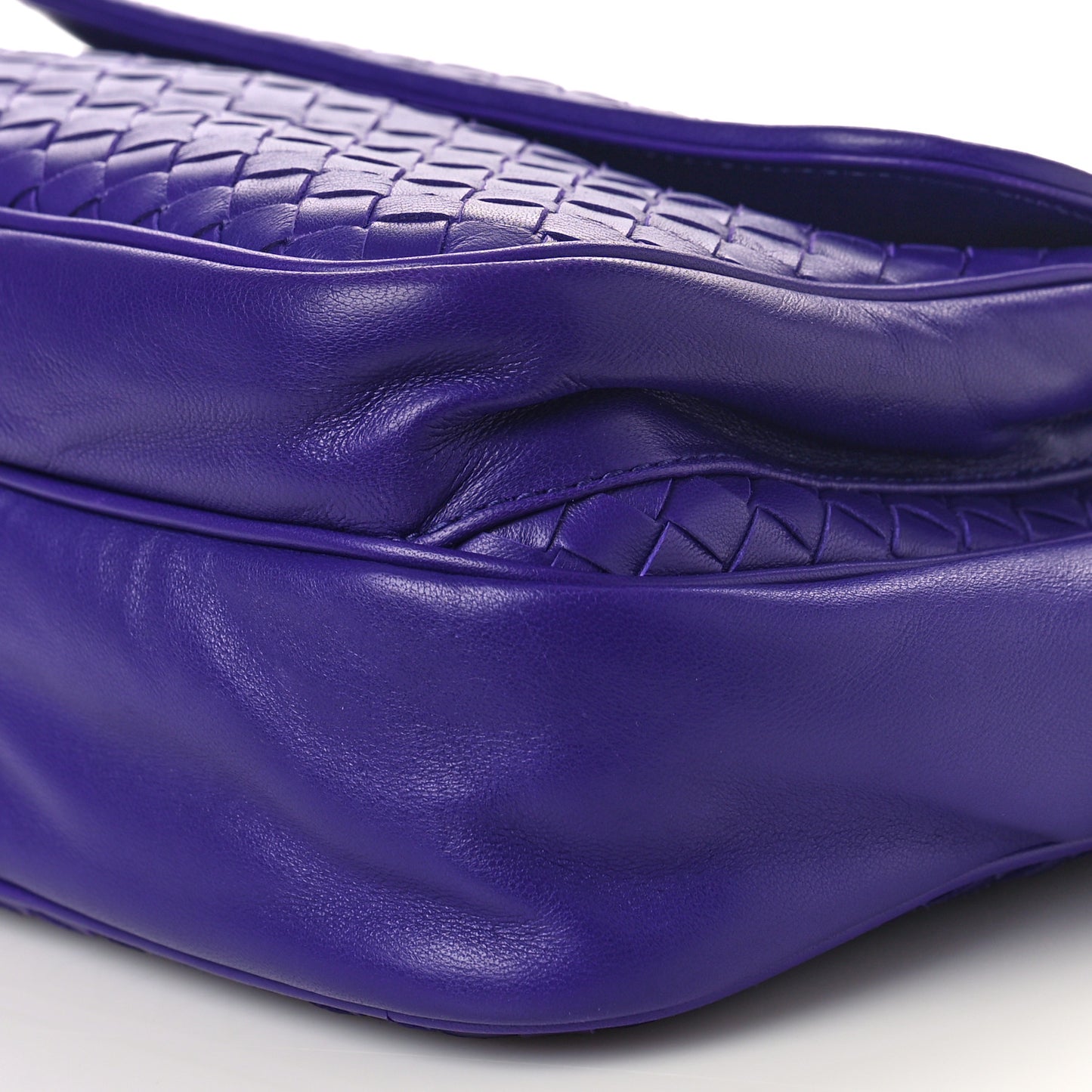 Nappa Intrecciato Messenger Bag Purple