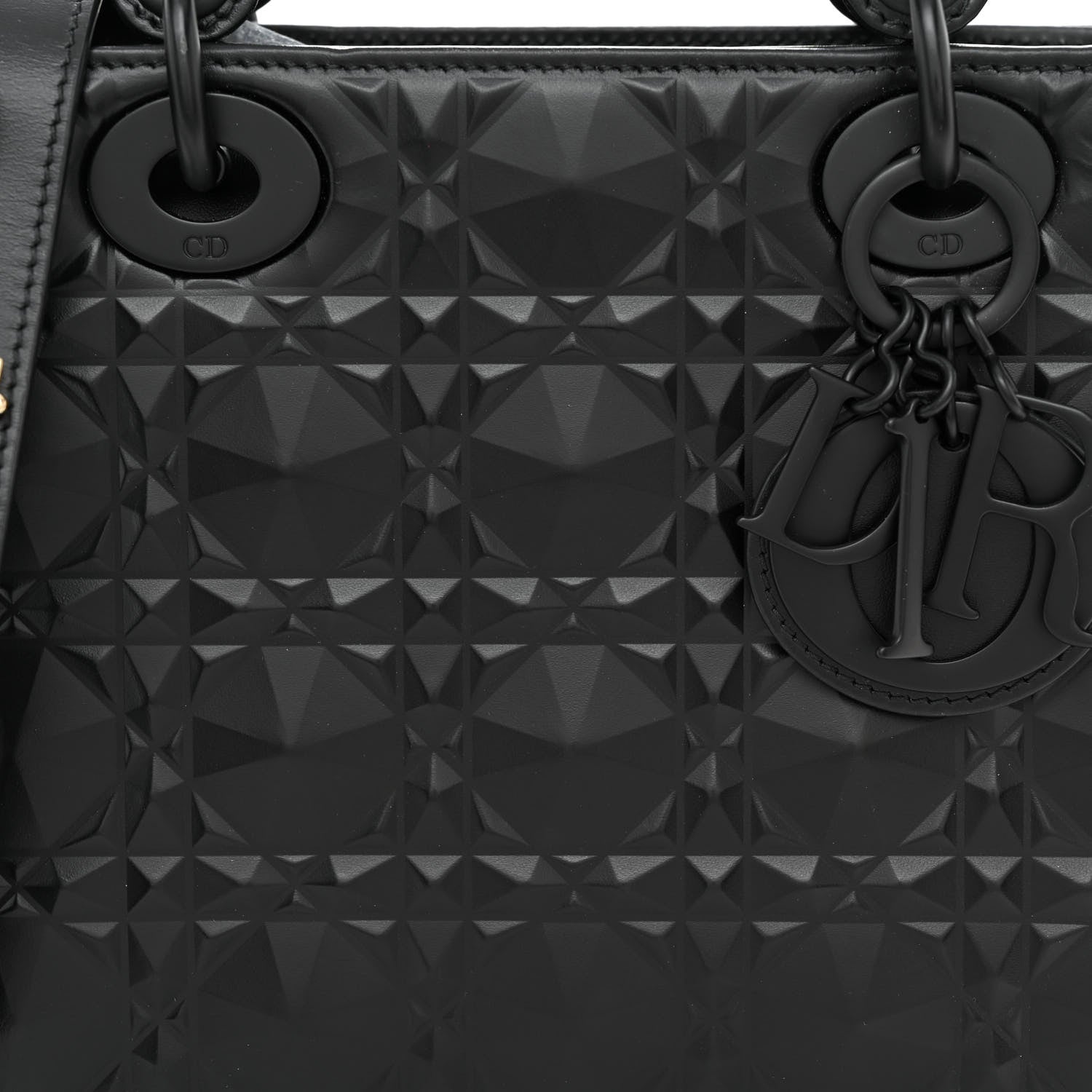 Christian Dior Calfskin Cannage Diamond Small My ABCDior Lady Dior Black 7 of 10