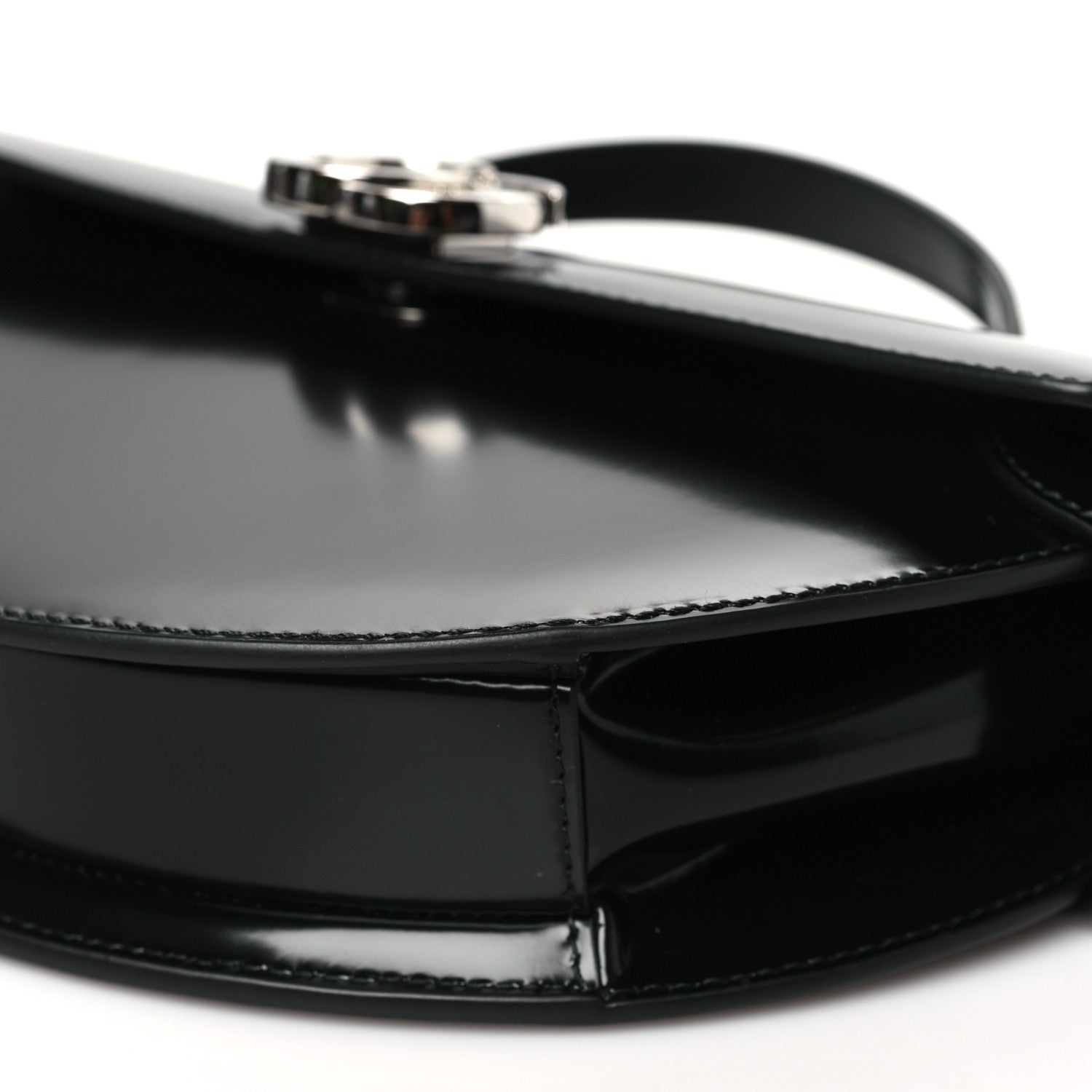 Gucci Calfskin Matelasse GG Marmont Half Moon Top Handle Bag Black 10 of 10