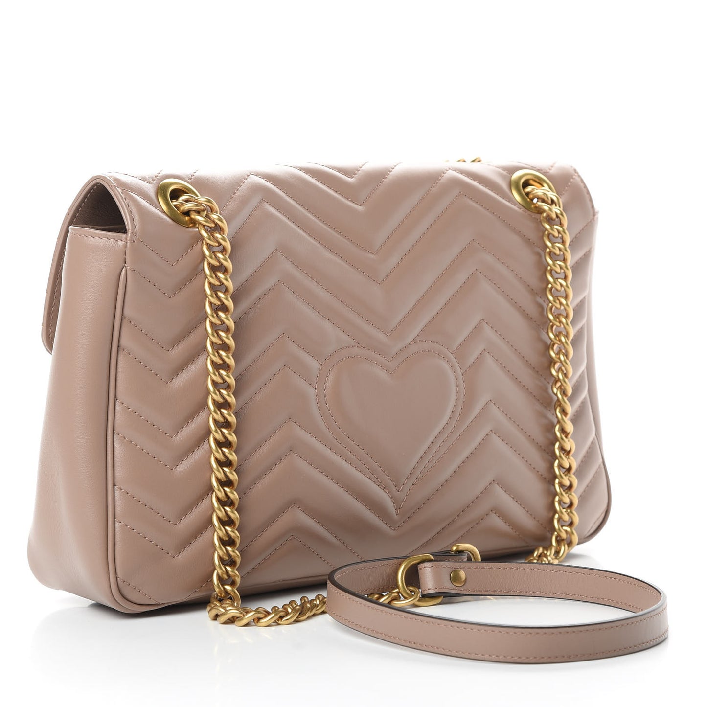 Calfskin Matelasse Medium GG Marmont Shoulder Bag Porcelain Rose