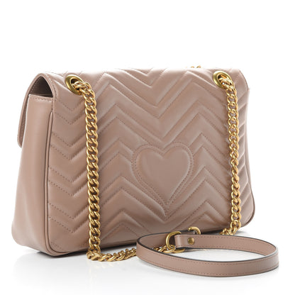 Gucci Calfskin Matelasse Medium GG Marmont Shoulder Bag Porcelain Rose 4 of 13