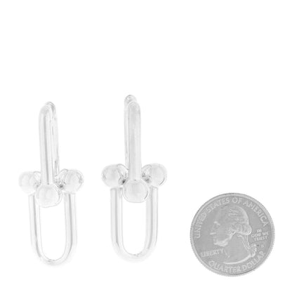 Tiffany Sterling Silver Extra Large HardWear Link Earrings 2 of 4