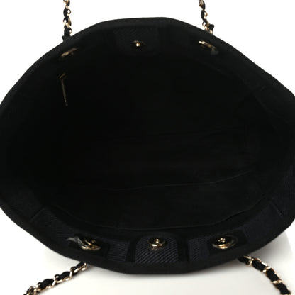 Chanel Mixed Fibers Small Deauville Tote Black 4 of 9