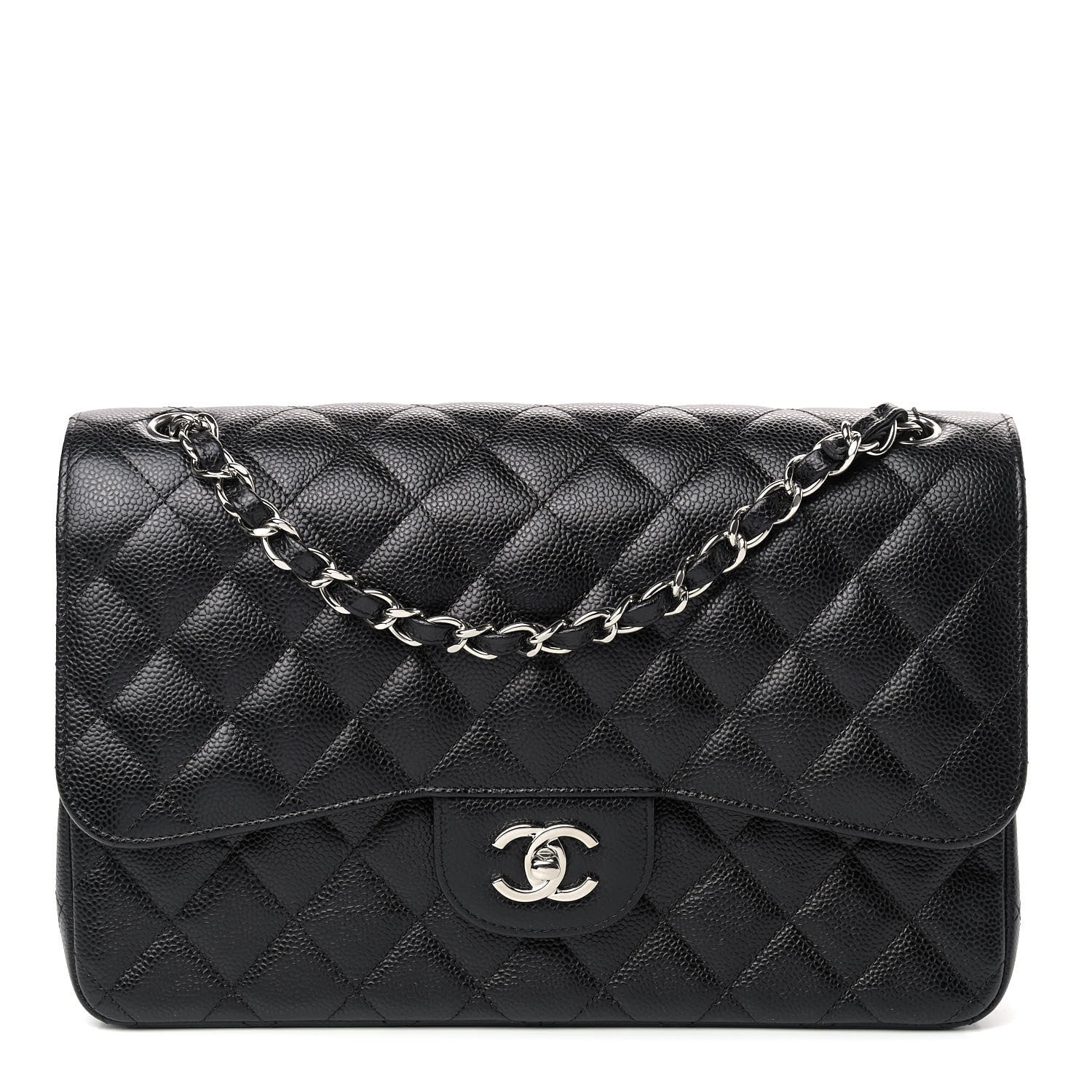 Chanel Caviar Quilted Jumbo Double Flap Black 1 of 9
