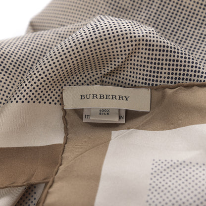 Burberry Silk Equestrian Knight Print Square Scarf Beige 2 of 4