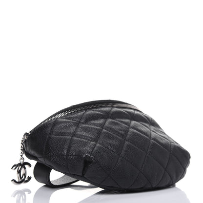 Chanel Grained Calfskin Quilted Waist Belt Bag Black 4 of 14