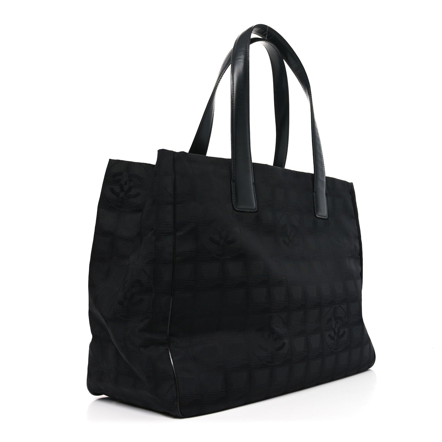 Nylon Large Travel Tote Black