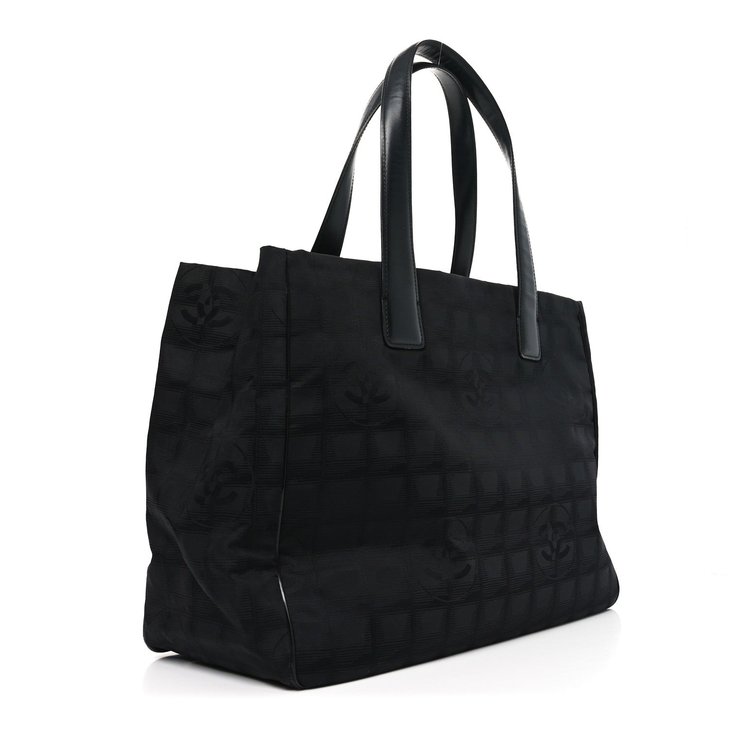 Chanel Nylon Large Travel Tote Black 3 of 10