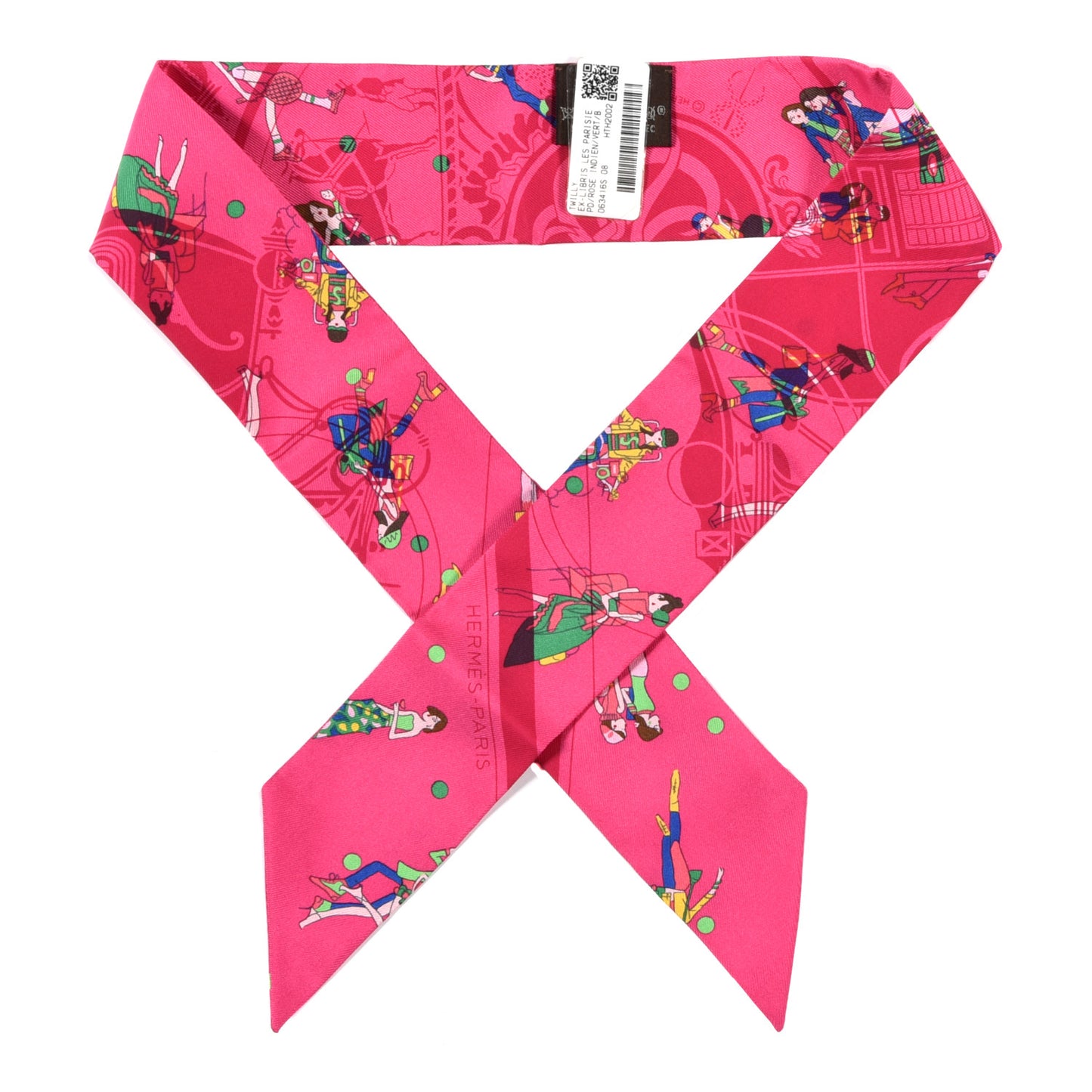 Silk Ex-Libris Les Parisie Twilly Rose Indien Vert Bleu
