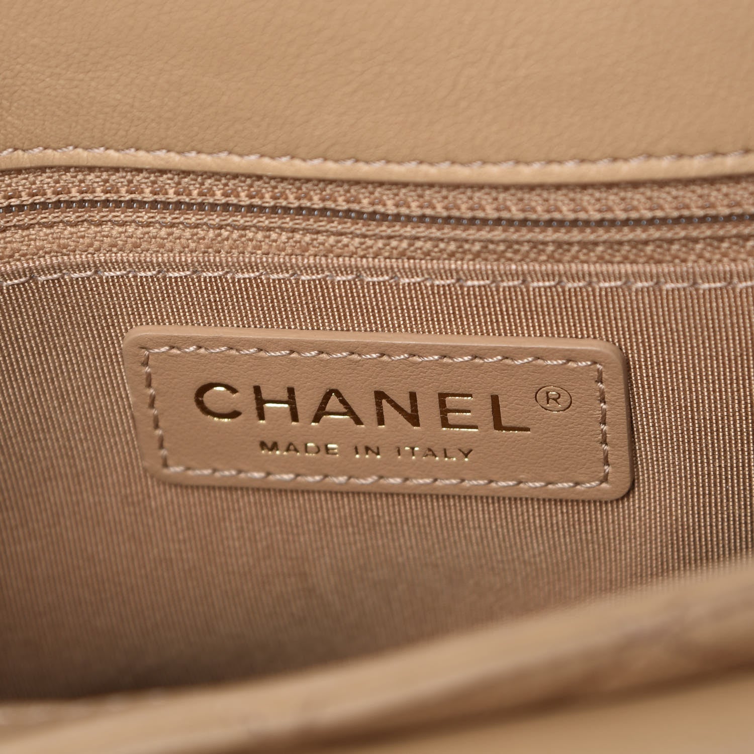 Chanel Calfskin Quilted Messenger Flap Beige 6 of 9