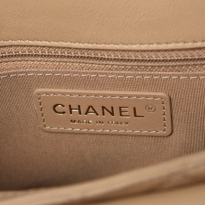 Chanel Calfskin Quilted Messenger Flap Beige 6 of 9