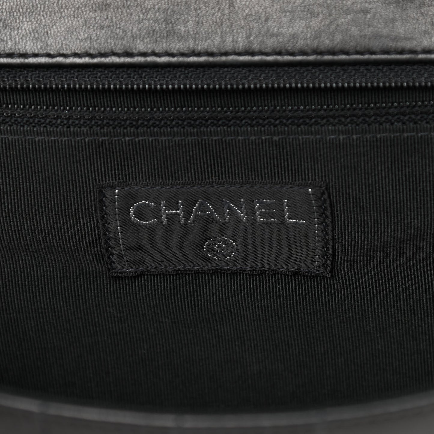 Lambskin Chocolate Bar Mademoiselle Flap Black