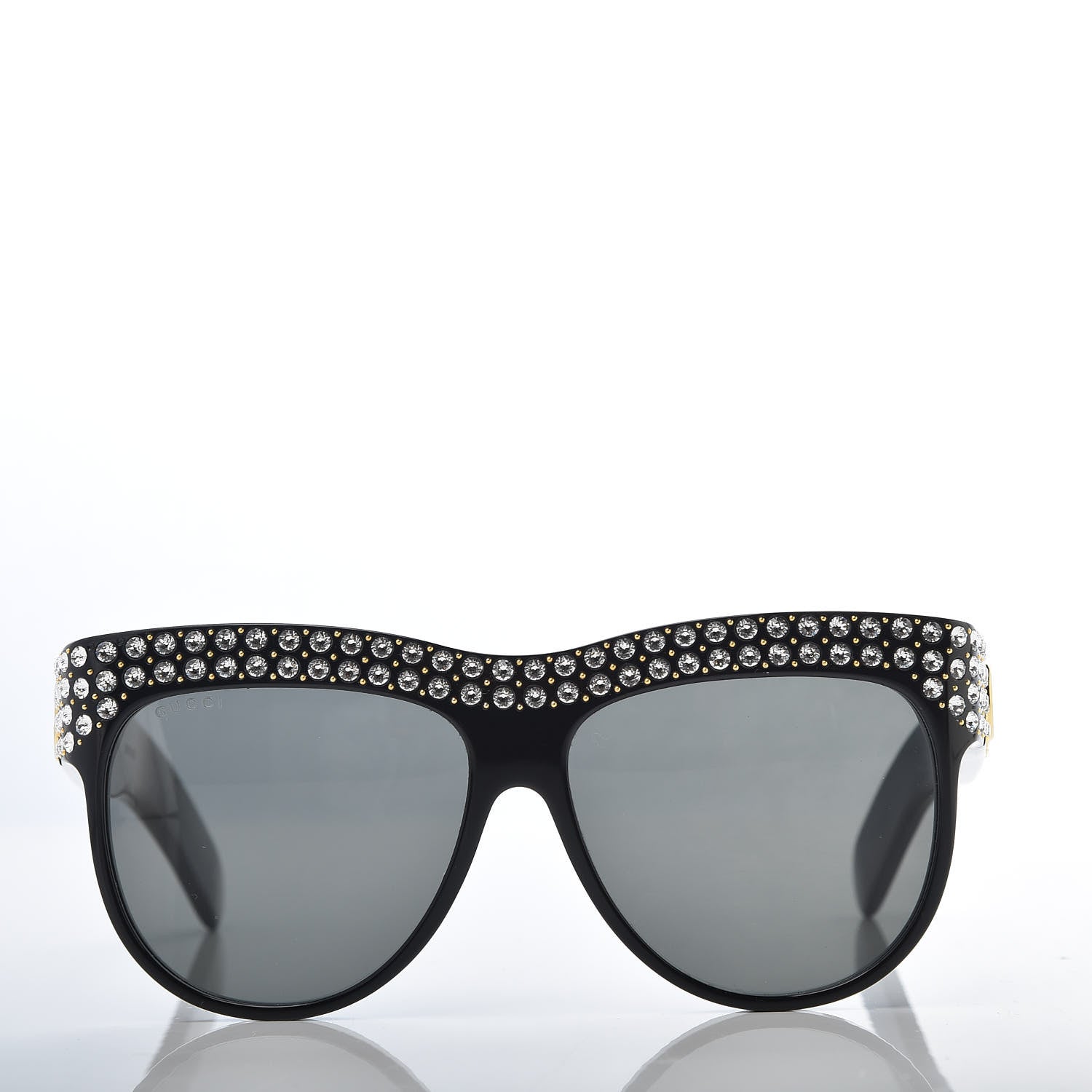 Gucci Acetate Crystal Sunglasses GG0147S Black 2 of 8