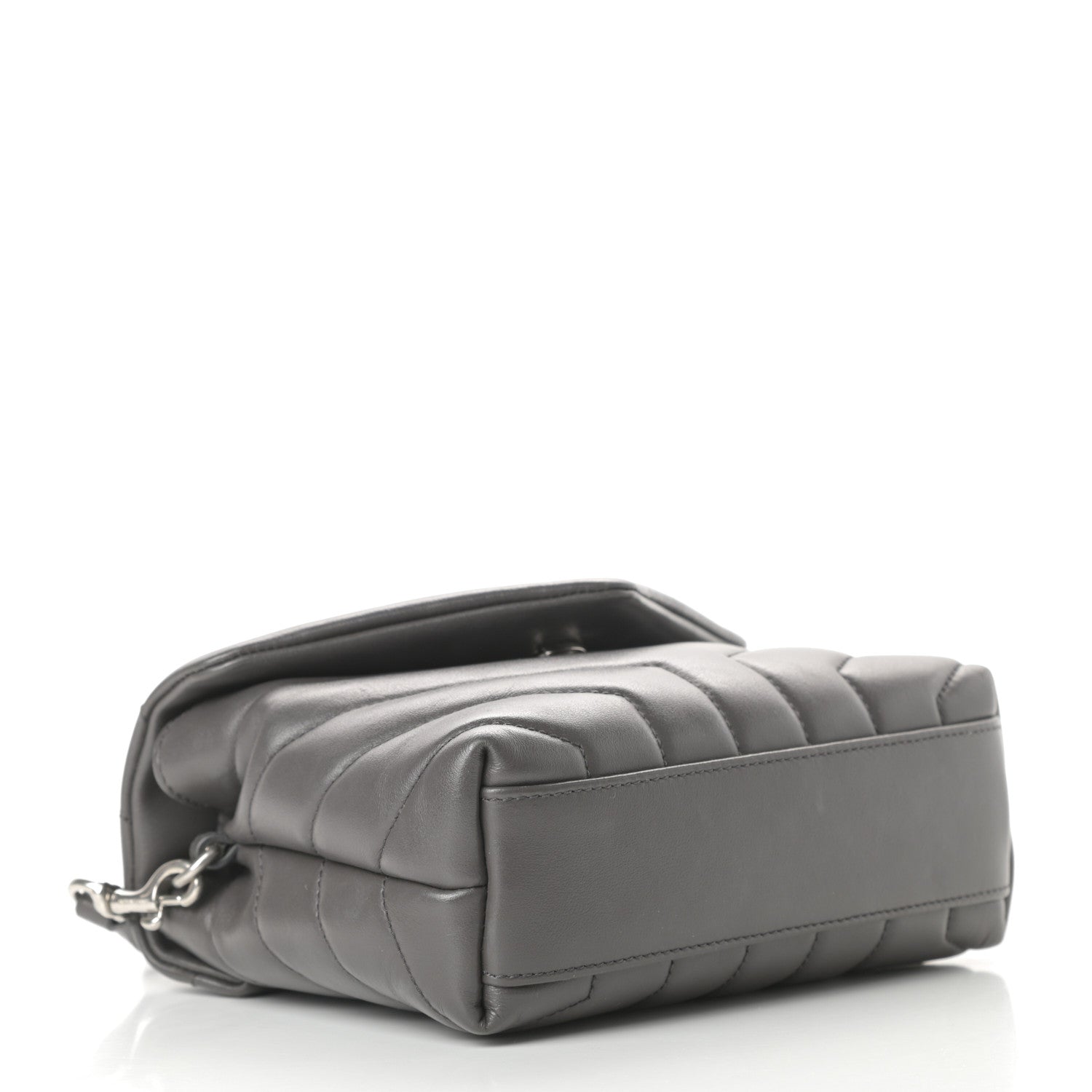 Saint Laurent Calfskin Y Quilted Monogram Toy Loulou Crossbody Bag Storm 5 of 18