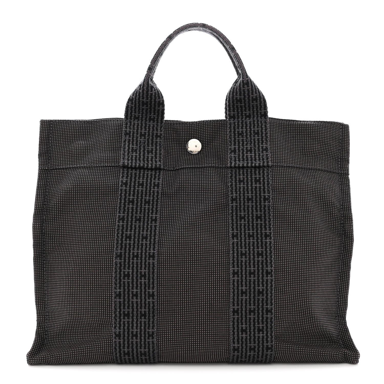 Hermes Canvas Tout Fourre PM Grey 1 of 11