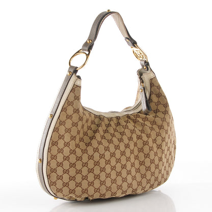 Gucci Monogram Medium Interlocking Hobo Off White 3 of 7