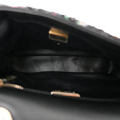 Chanel Sequin CC Small Single Flap  Black Multicolor 5 of 11