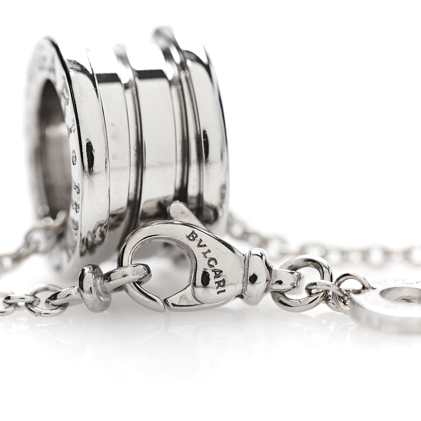 18K White Gold B.Zero1 Pendant Necklace