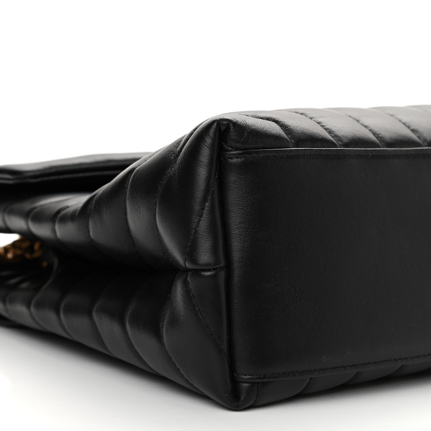 Saint Laurent Calfskin Y Quilted Monogram Medium Loulou Chain Satchel Black 9 of 10