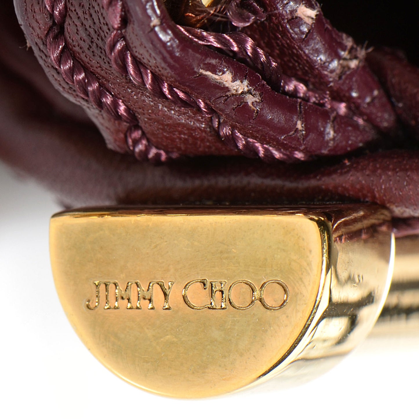 Leather Arad Clutch Burgundy