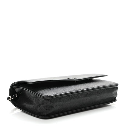 Chanel Caviar Sevruga Wallet On Chain WOC Black 4 of 13