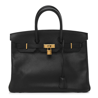 Hermes Taurillon Clemence Birkin 35 Black 1 of 12