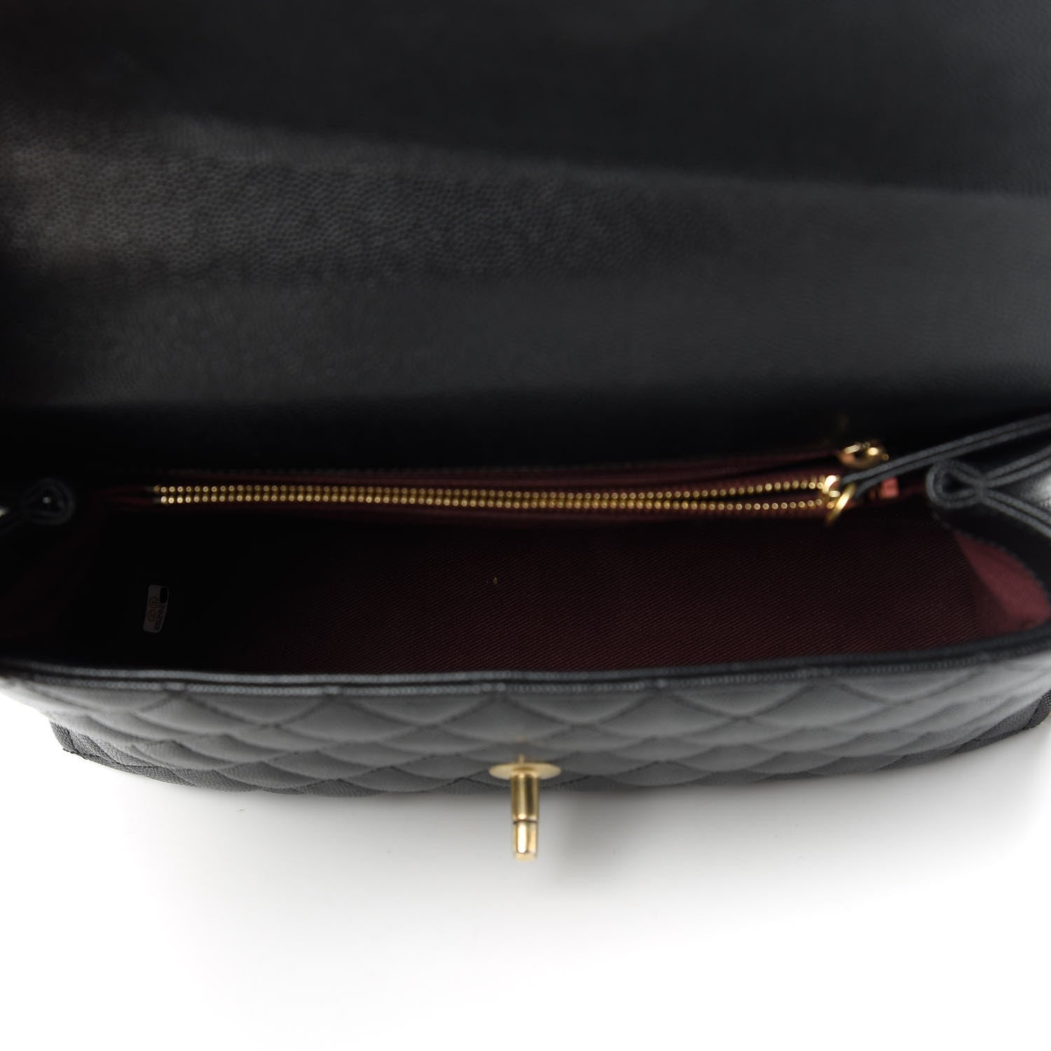 Chanel Caviar Quilted Small Coco Handle Flap Black 5 of 10