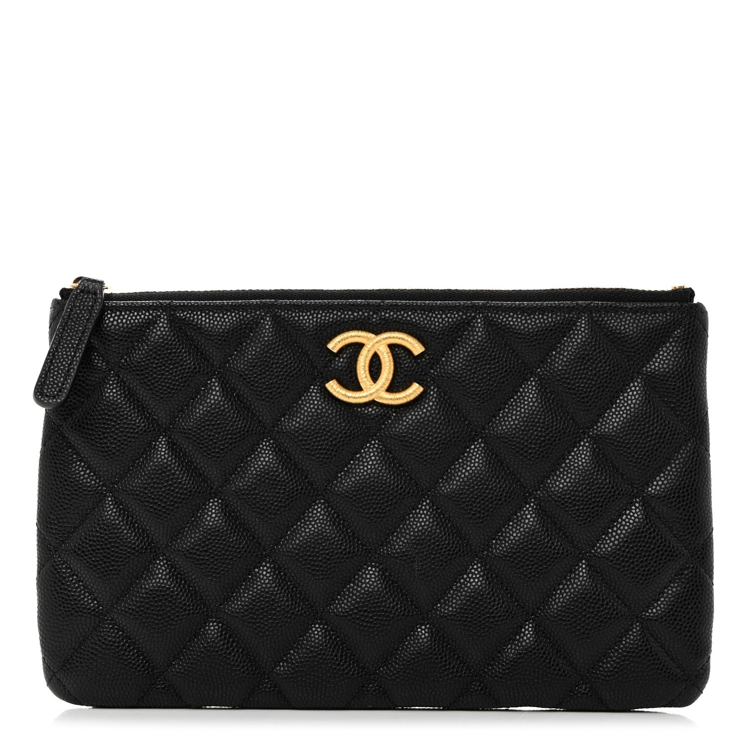 Chanel Caviar Quilted Small CC Cosmetic Case Black 1 of 7