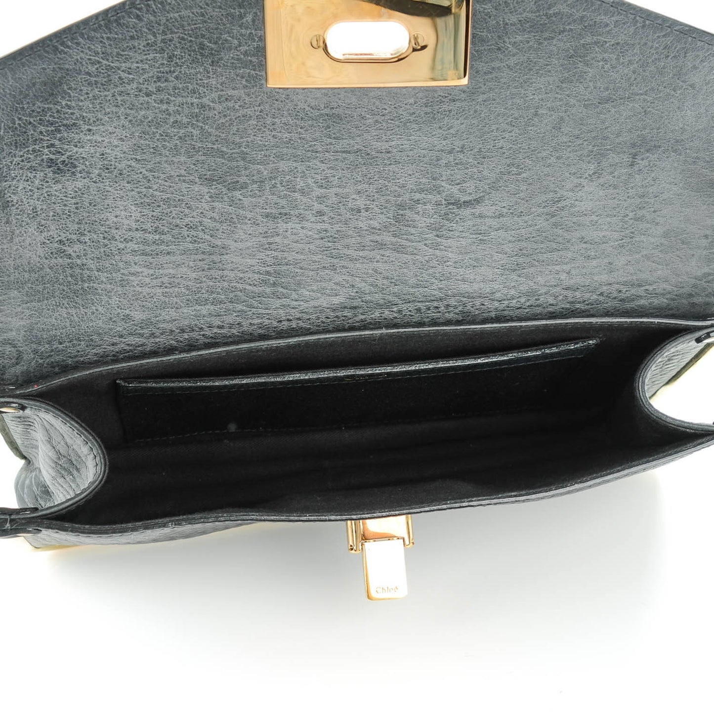 Grained Calfskin Sally Clutch Black