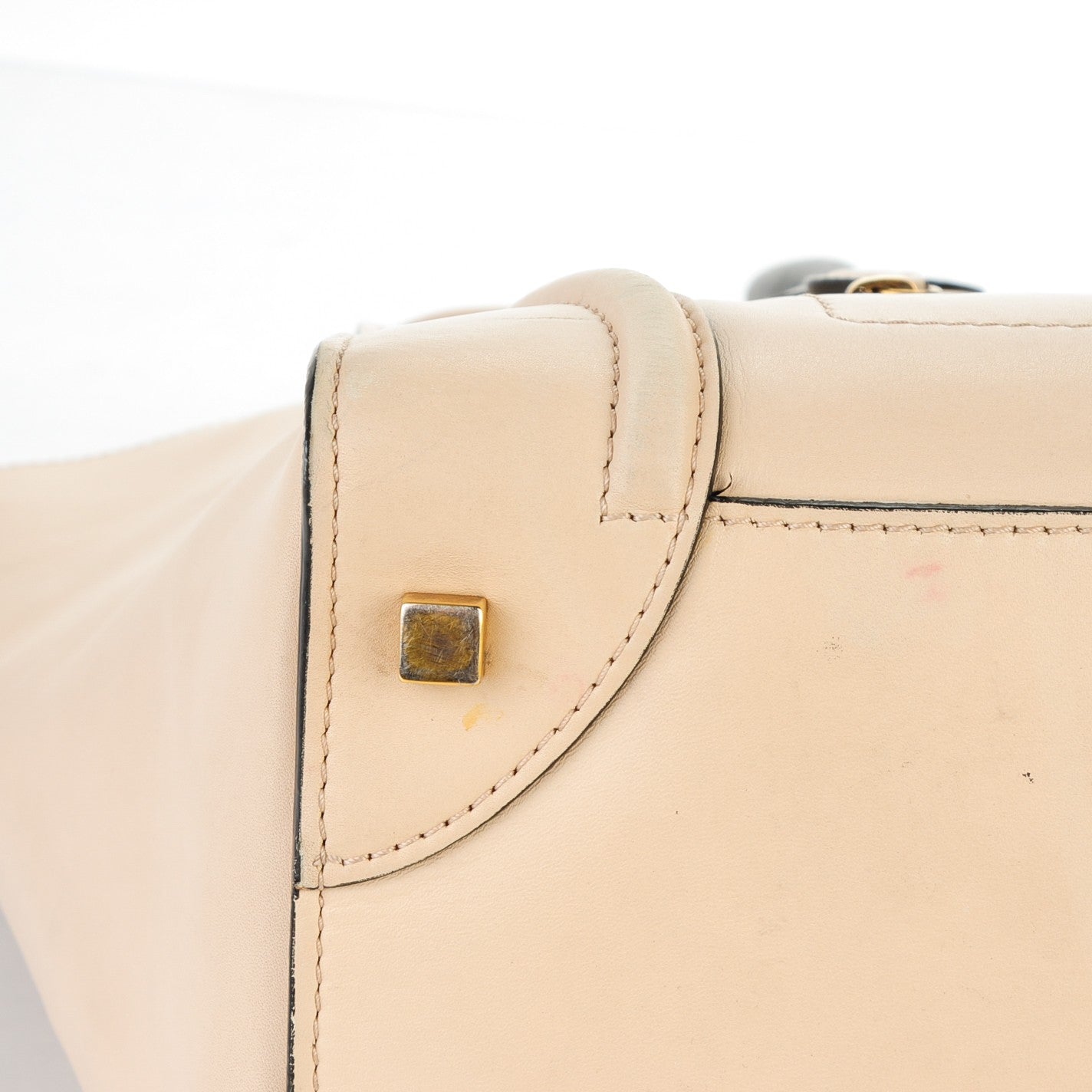 Satin Calfskin Mini Luggage Powder Black