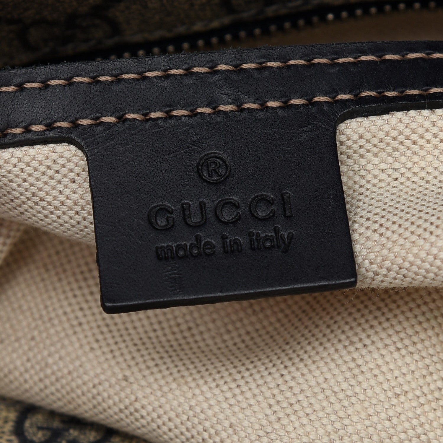 Gucci GG Supreme Monogram Large Zippered Shopping Tote Navy 6 of 9