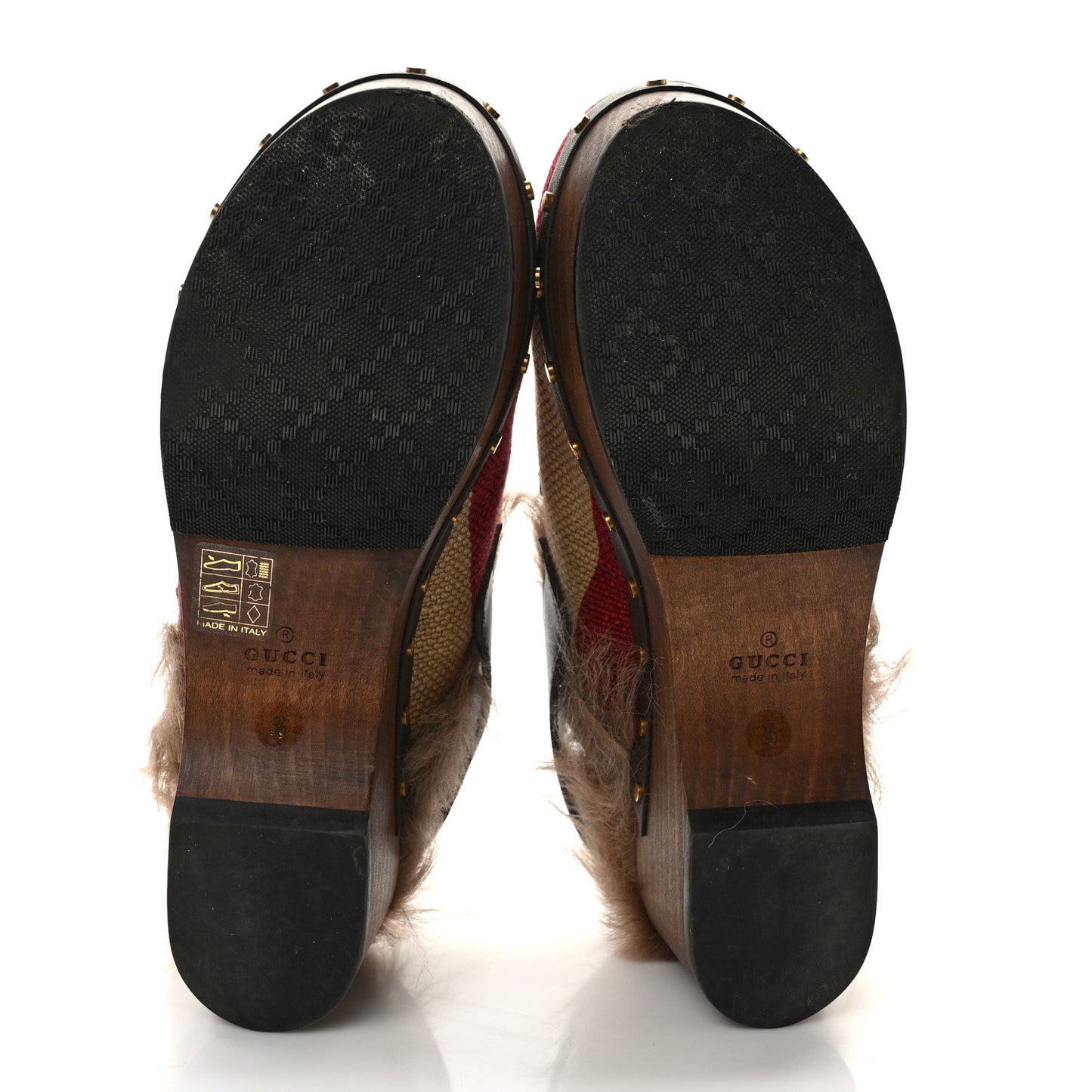 Canvas 100 Centennial Music Horsebit Amstel Slingback Clogs 36 Multicolor