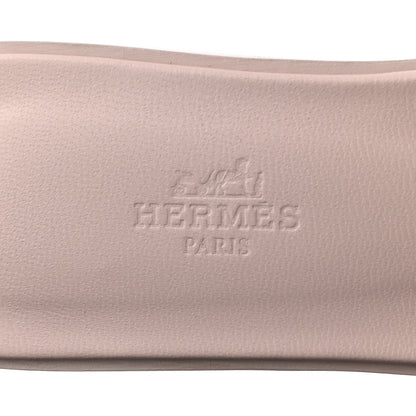 Hermes Box Calfskin Oran Sandals 37 Rose Pale 7 of 8