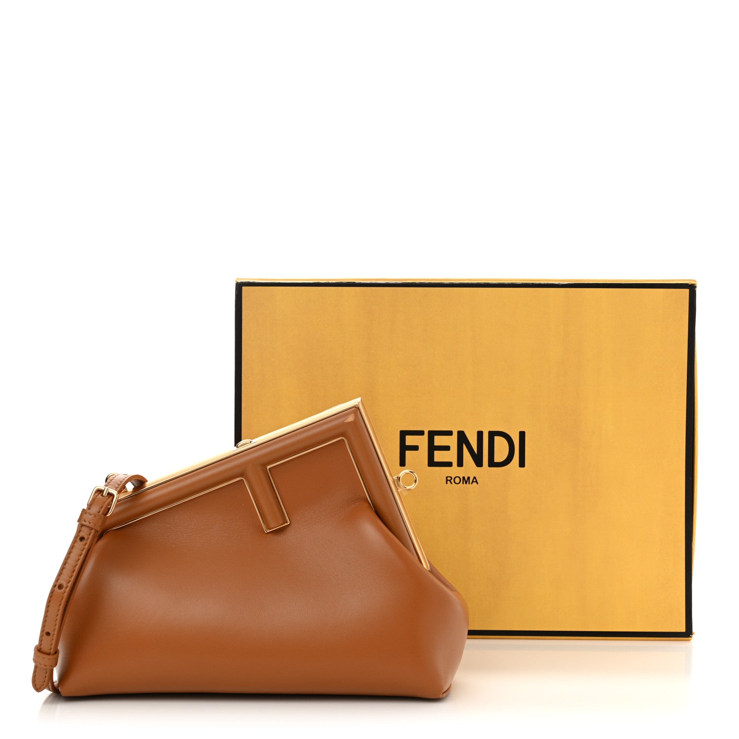 Fendi Shiny Nappa Small Fendi First Caramello 11 of 11