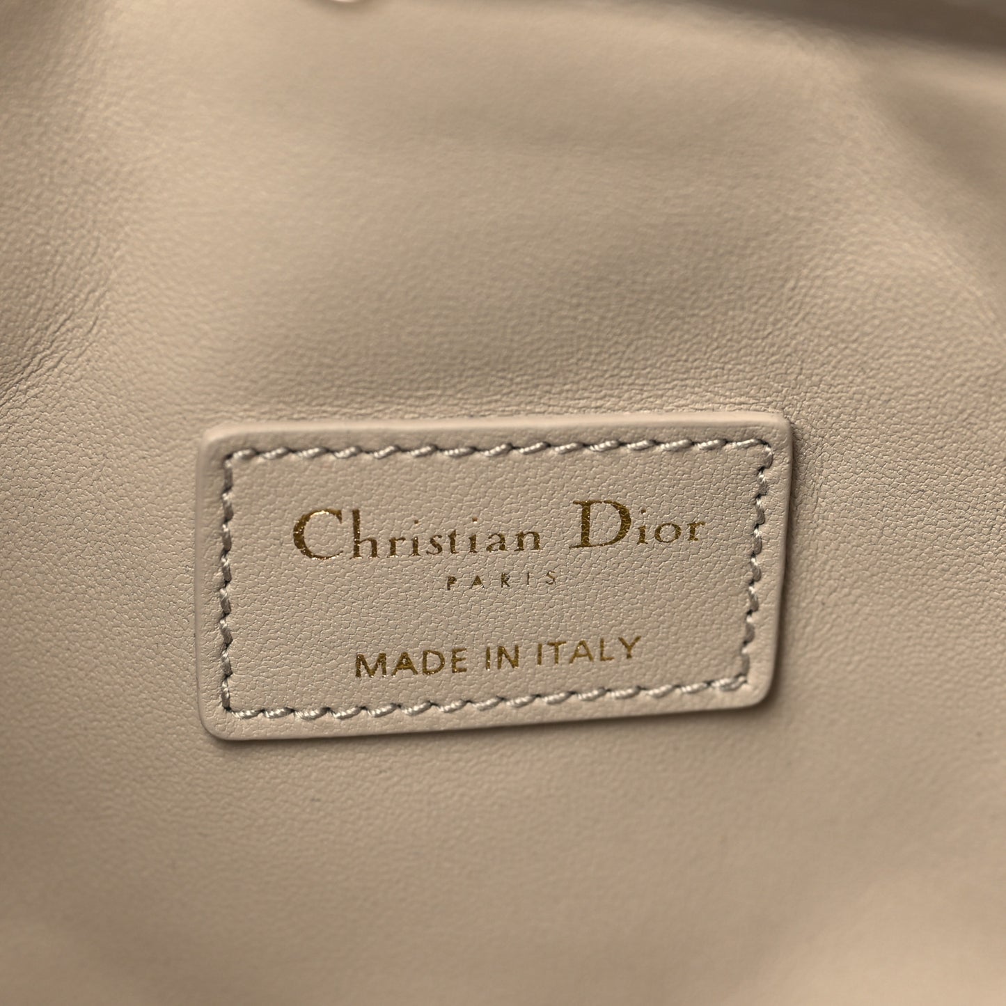 Calfskin Macrocannage Medium Diortravel Nomad Pouch Sand