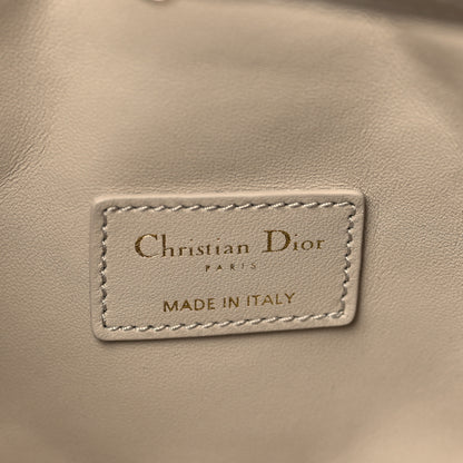 Christian Dior Calfskin Macrocannage Medium Diortravel Nomad Pouch Sand 7 of 10