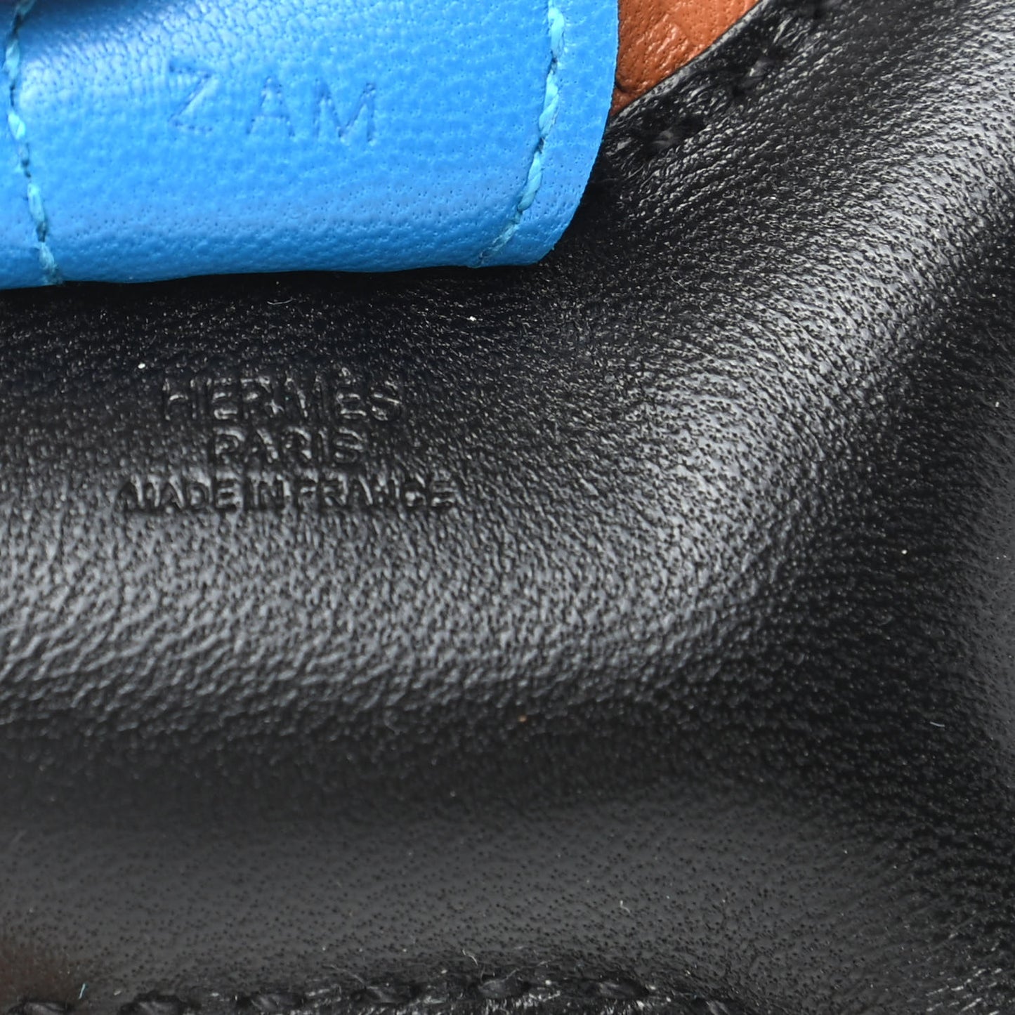 Milo Lambskin Grigri Rodeo Horse Bag Charm PM Black Gold Bleu Zanzibar