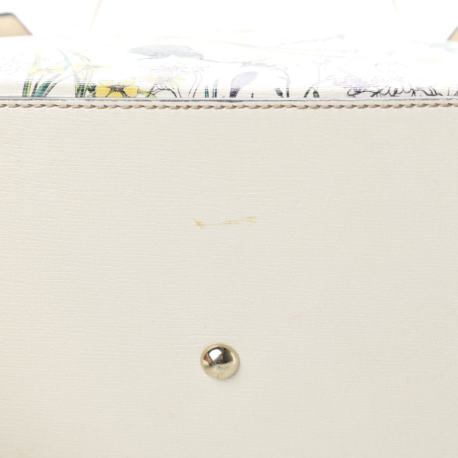 Gucci Canvas Flora Infinity Medium Nice Top Handle Dome Bag White 13 of 14