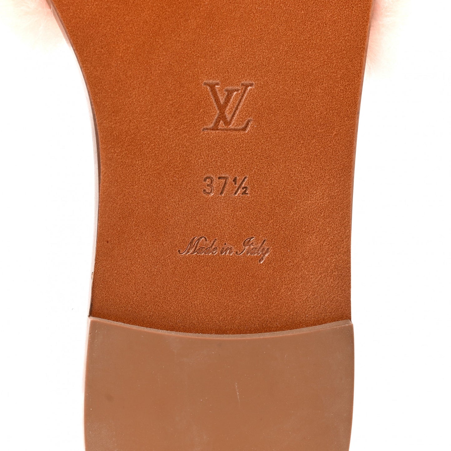 Mink Fur Lock It Flat Mule 37.5 Rose