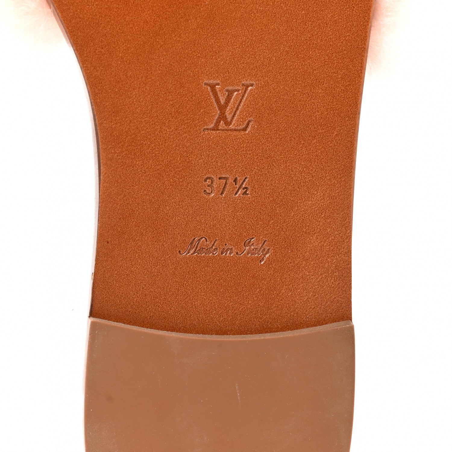 Louis Vuitton Mink Fur Lock It Flat Mule 37.5 Rose 6 of 9