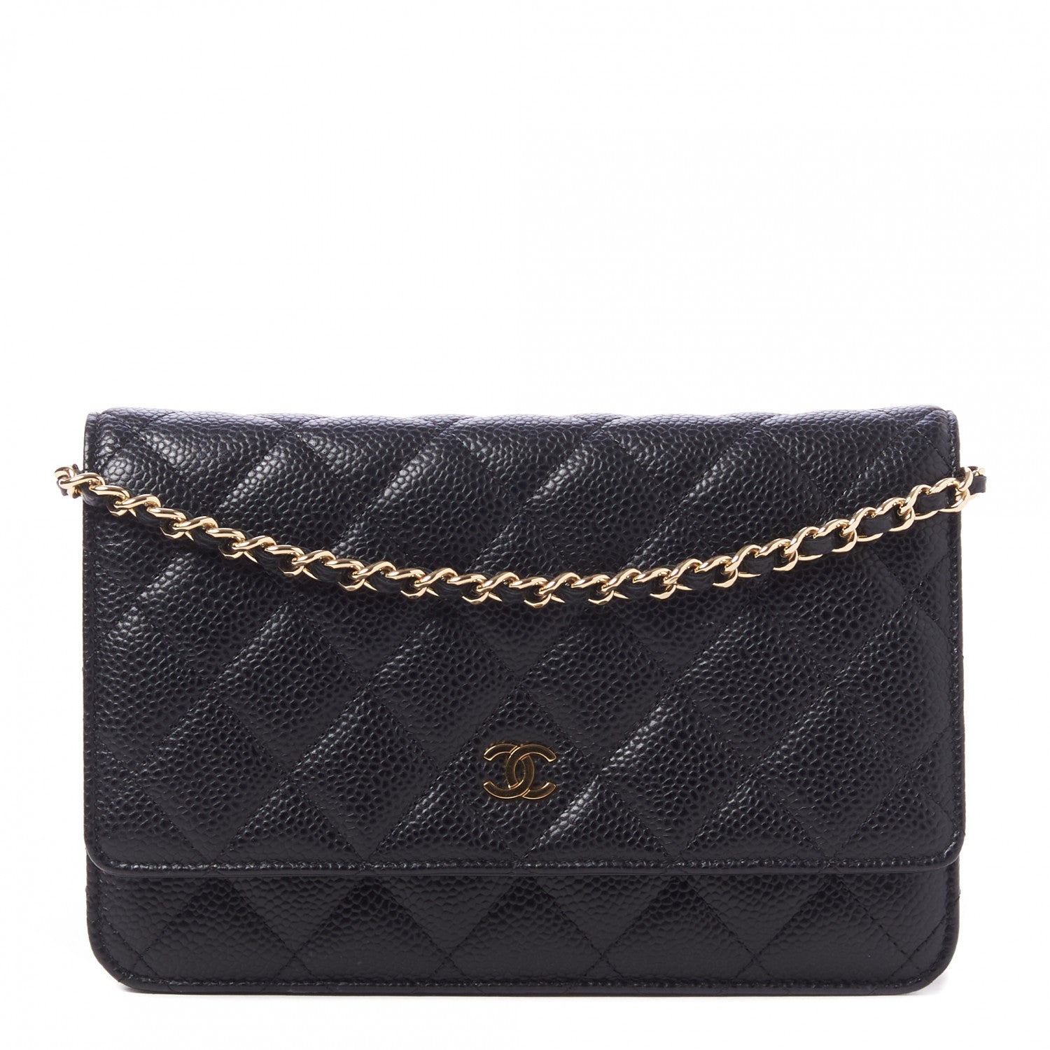 Chanel Caviar Quilted Wallet On Chain WOC Black 1 of 10