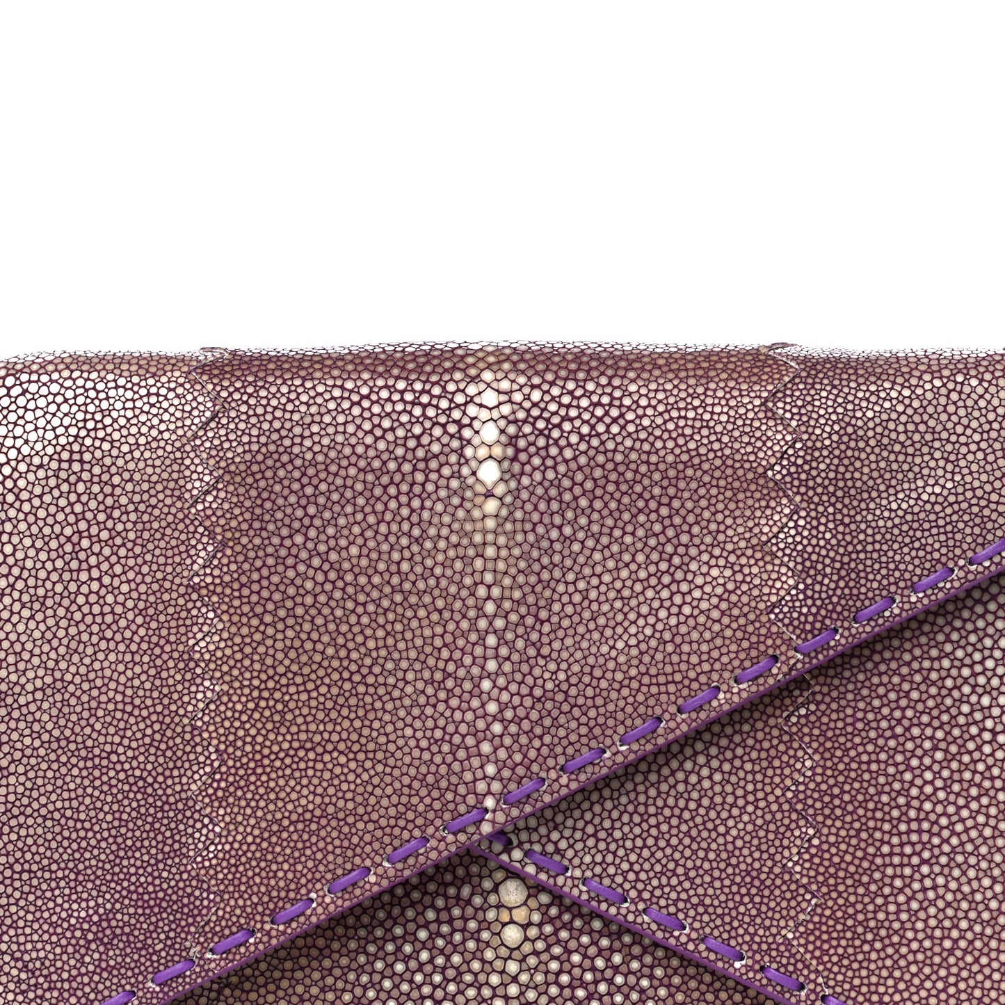 Stingray Piano Crisscross Clutch Purple