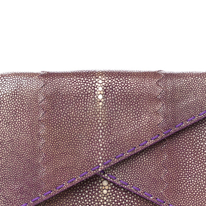 Bottega Veneta Stingray Piano Crisscross Clutch Purple 10 of 15