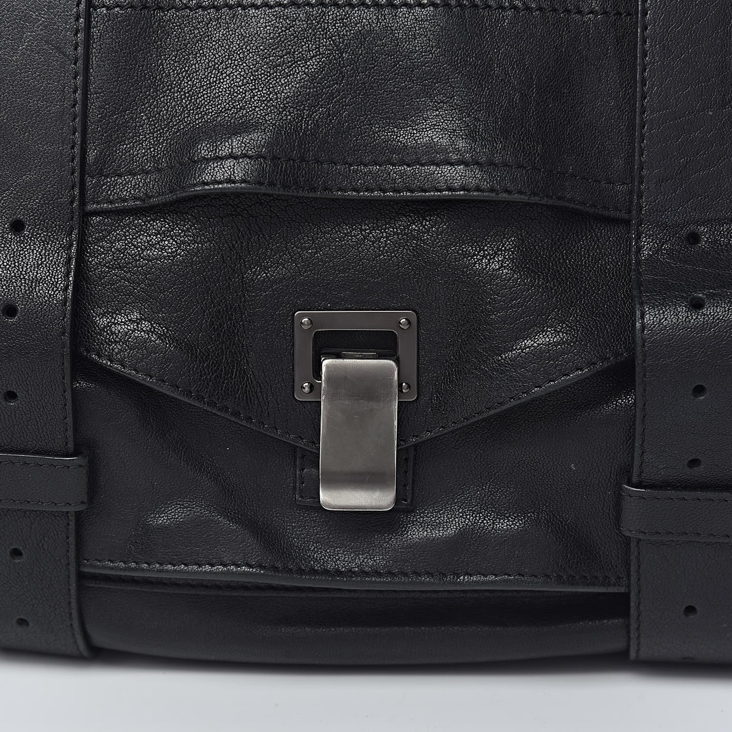 Lambskin PS1 Large Satchel Black