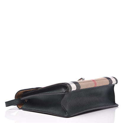 Burberry Derby Calfskin House Check Small Macken Crossbody Bag Dark Bottle Green 4 of 10