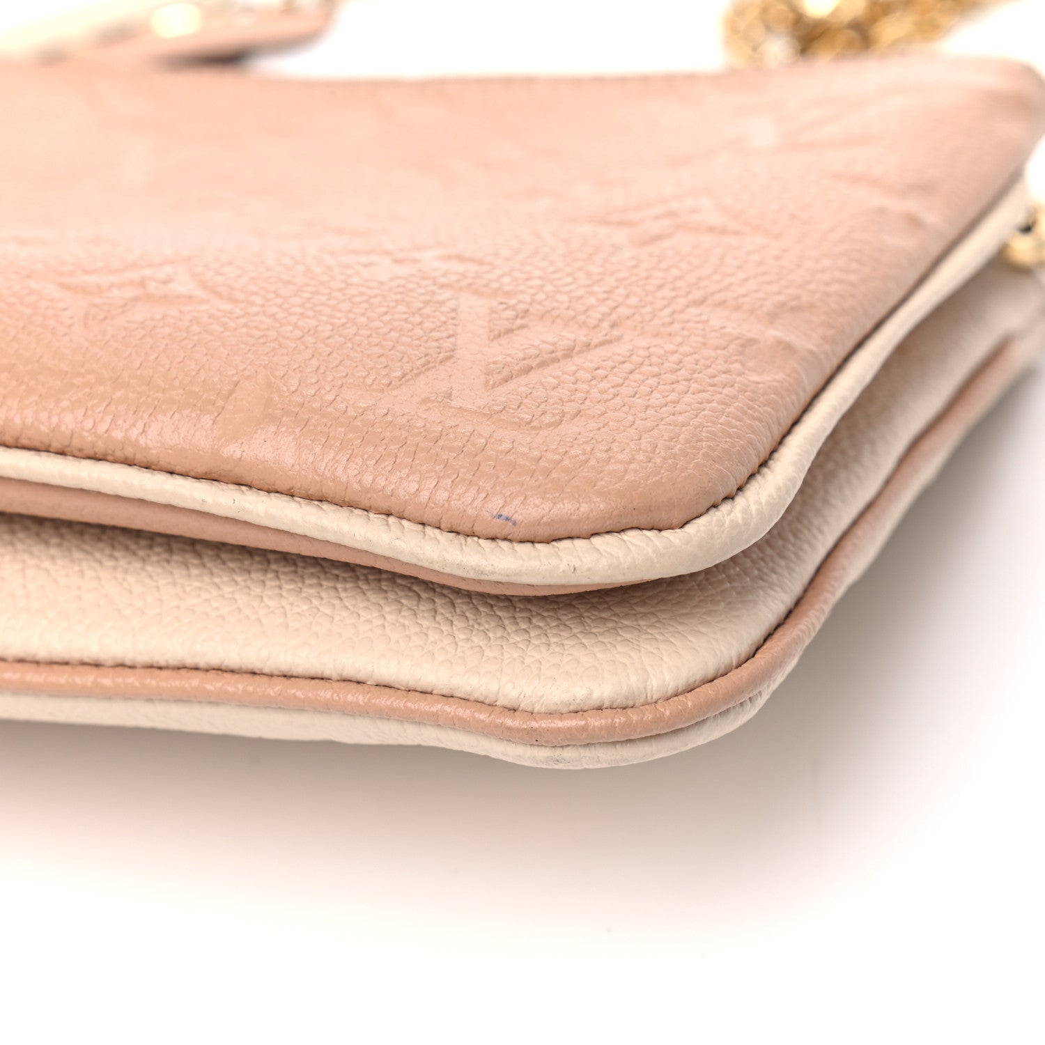 Louis Vuitton Empreinte Double Zip Pochette Beige Rose Creme 9 of 9