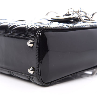 Christian Dior Patent Cannage Mini Lady Dior Black 8 of 9