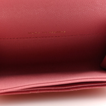 Chanel Caviar Quilted Flap Card Holder Wallet Dark Pink 5 of 8